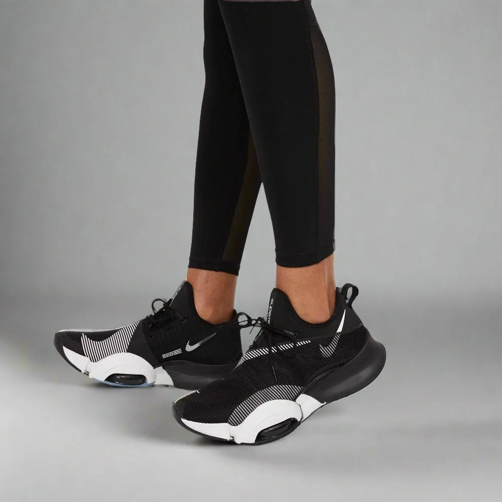 Womens Pro Mid-Rise Mesh-Paneled Leggings - Black